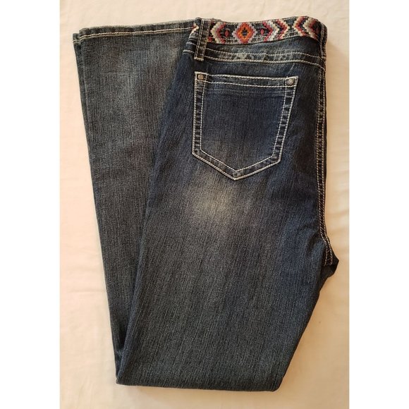 Rockin C Jeans ~ New with tags ~ Distressed Denim Blue ~ Sz 34 - Picture 10 of 11